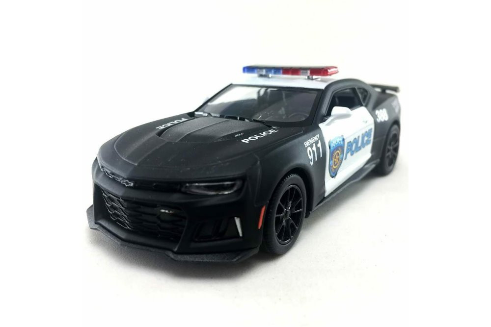 2017 Chevy Camaro ZL1 Police Hardtop, Black and White - Kinsmart 5399DP -  1/38 scale Diecast Car