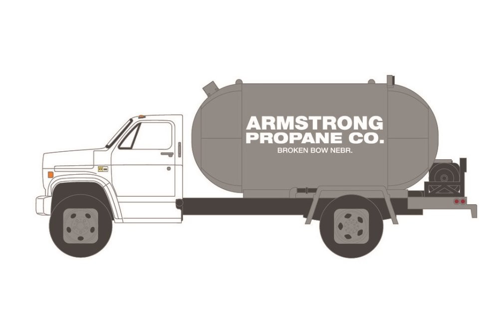 1982 Chevy C-60 Propane Truck "Armstrong Propane Co."and Silver -  45140B/48 - 1/64 scale Diecast 