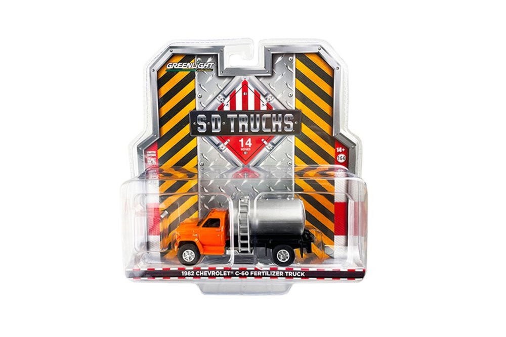 1982 Chevy C-60 Fertilizer Truck, Orange and Silver - Greenlight