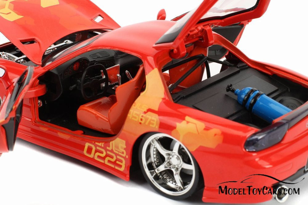 Mazda RX-7 Hardtop, Fast & Furious - Jada 30747 - 1/24 scale Diecast Model Toy Car
