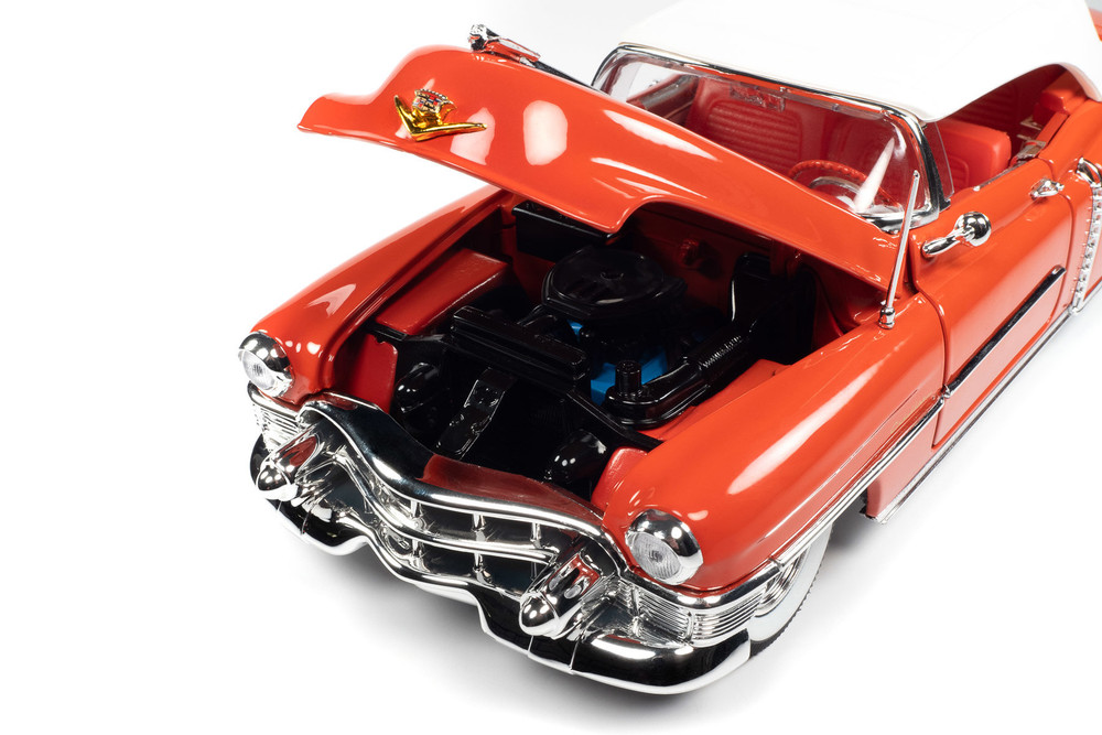 1953 Cadillac Eldorado Soft Top, Aztec Red - Auto World AW286 - 1/18 scale Diecast Model Toy Car