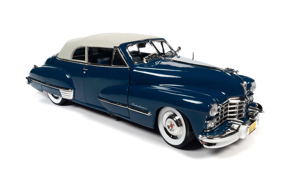 1947 Cadillac Series 62 Soft Top, Beldon Blue - Auto World AW274 - 1/18 scale Diecast Model Toy Car
