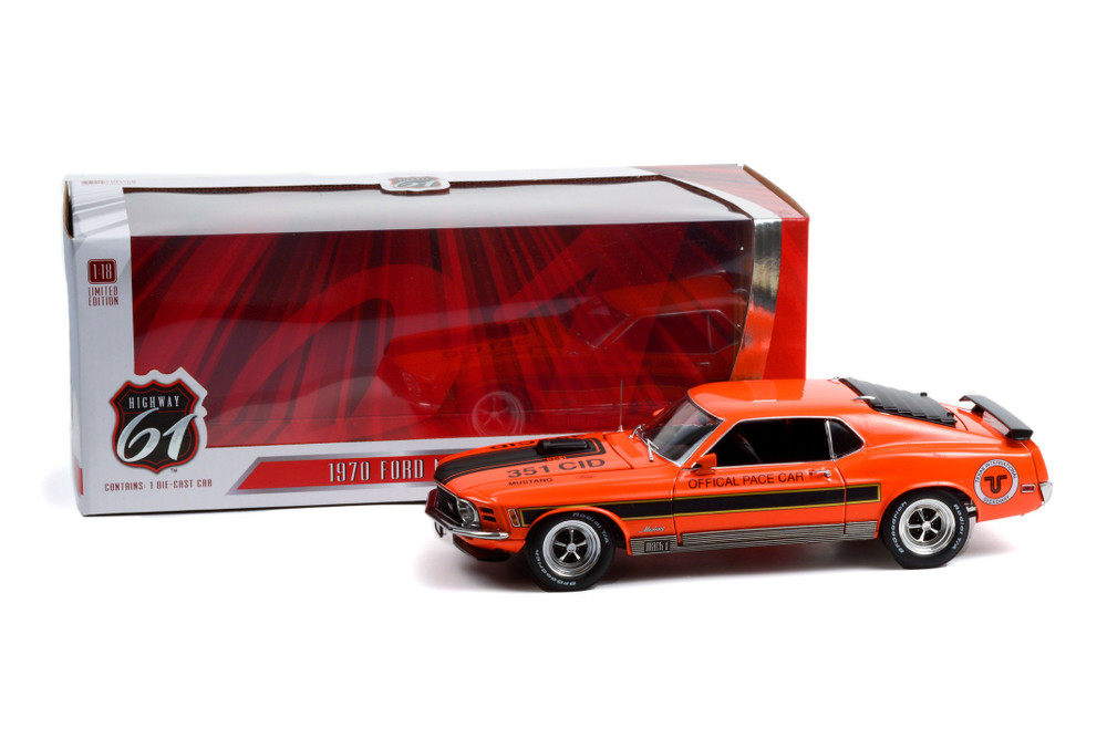 1970 Ford Mustang Mach 1 TX Intl Spdwy Official Pace Car HWY18033 1/18 scale Diecast Model Toy Car