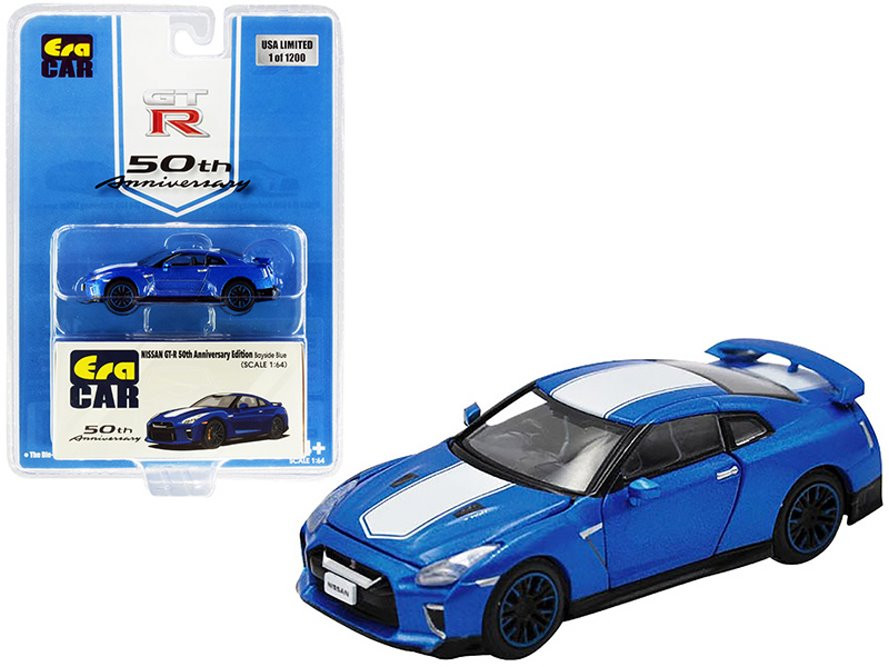 2020 Nissan GT-R R35, Blue - Era Car NS20GTRSP24B - 1/64 scale Diecast Model Toy Car