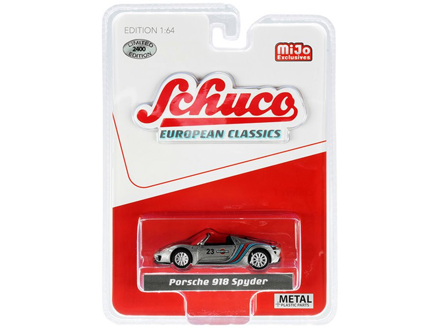 Porsche 918 Spyder, Silver - Schuco 4500 - 1/64 scale Diecast