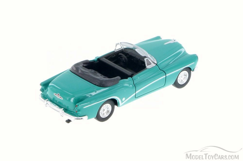 Buick Skylark Top Down Convertible, Green Top Down - Welly 43664C - 1/34 Scale Diecast Model Toy Car