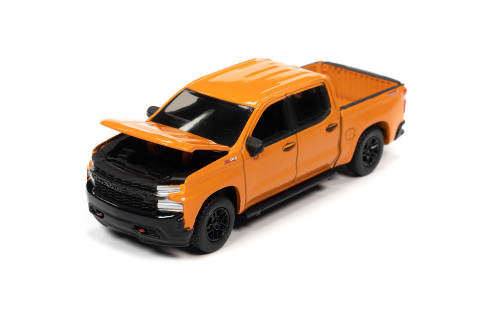 2020 Chevy Silverado Z71 LT Trail Boss, Orange - Auto World AWSP089/24A - 1/64 scale Diecast Car