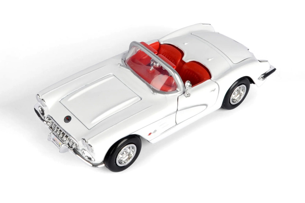 1959 Chevy Corvette Convertible, White - Motor Max 73216WB - 1/24