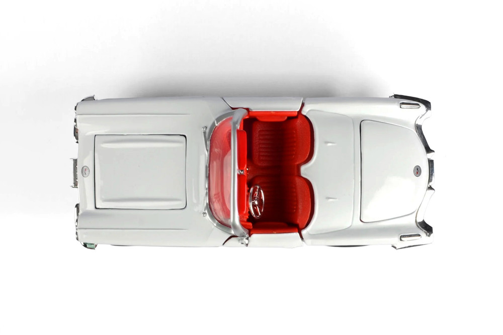 1959 Chevy Corvette Convertible, White - Motor Max 73216WB - 1/24 Scale Diecast Model Toy Car