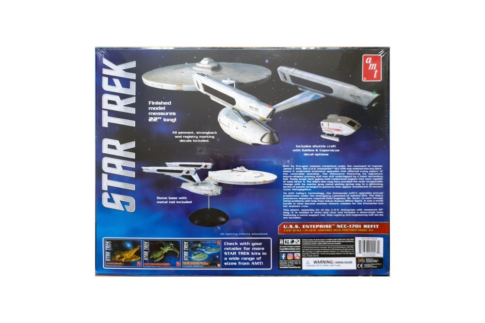 Star Trek U.S.S. Enterprise NCC-1701 Refit Starship - AMT AMT1080 - 1/537  Plastic Model Kit