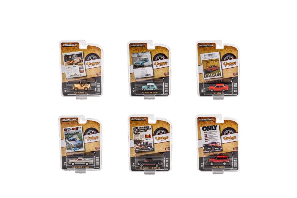 Greenlight Vintage Ad Cars Series 5 Diecast Car Set - Box of 6 assorted 1/64 Diecast Model Cars