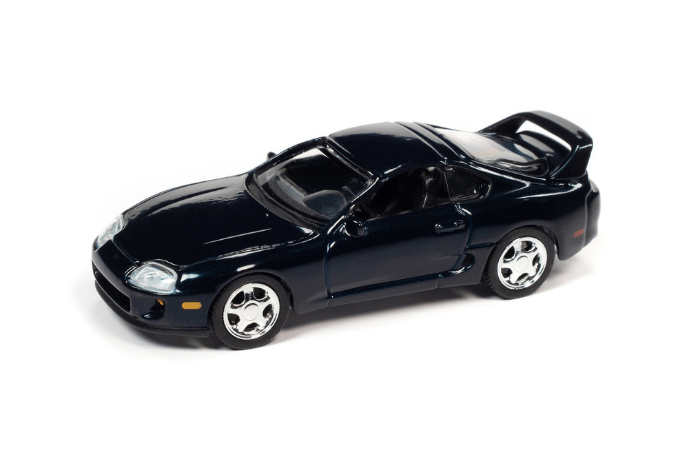 1995 Toyota Supra, Baltic Blue Poly - Auto World AWSP090/24A - 1/64 scale Diecast Model Toy Car