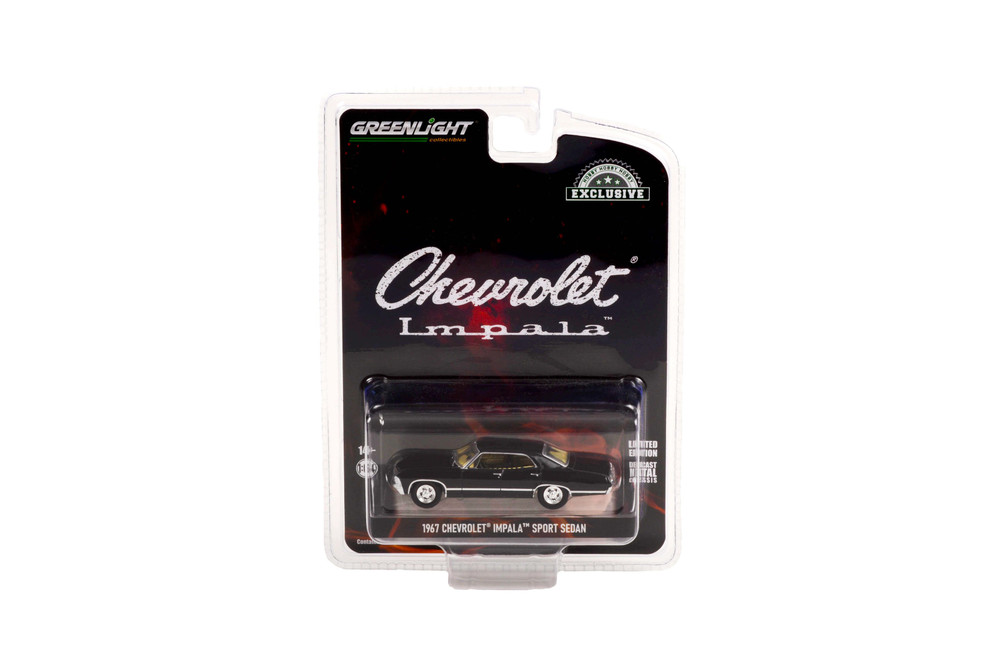 1967 Chevy Impala Sport Sedan, Tuxedo Black - Greenlight 30333/48