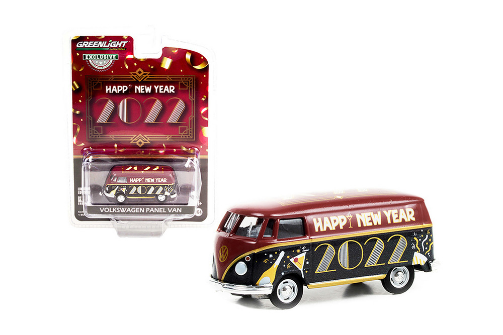 Volkswagen Panel Van - Happy New Year 2022, Darkand -  30319/48 - 1/64 scale Diecast Model Toy Car