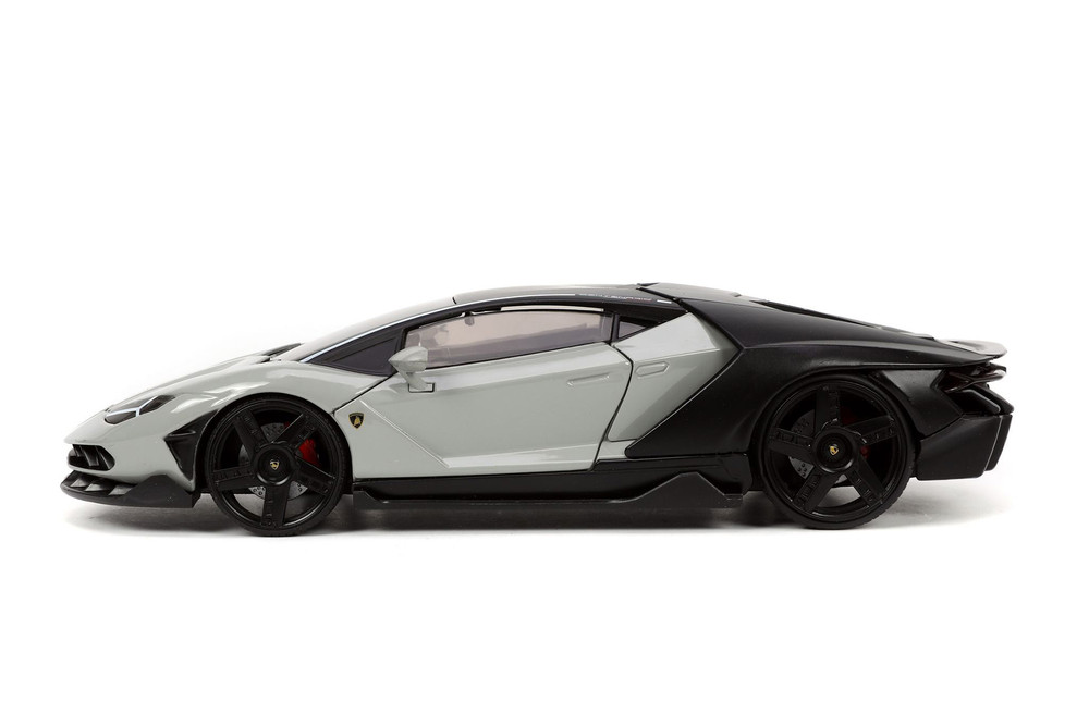Lamborghini Centenario, Gray and Matte Black - Jada Toys 32951/4 - 1/24  scale Diecast Model Toy Car