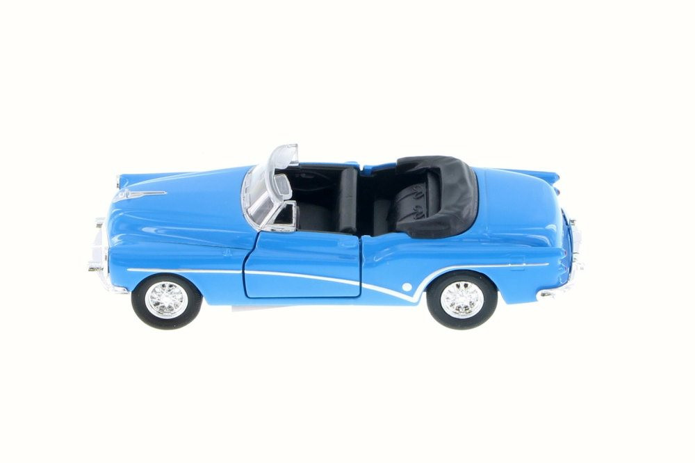 Buick Skylark Convertible, Blue Top Down - Welly 43664H - 1/34 Scale Diecast Model Toy Car