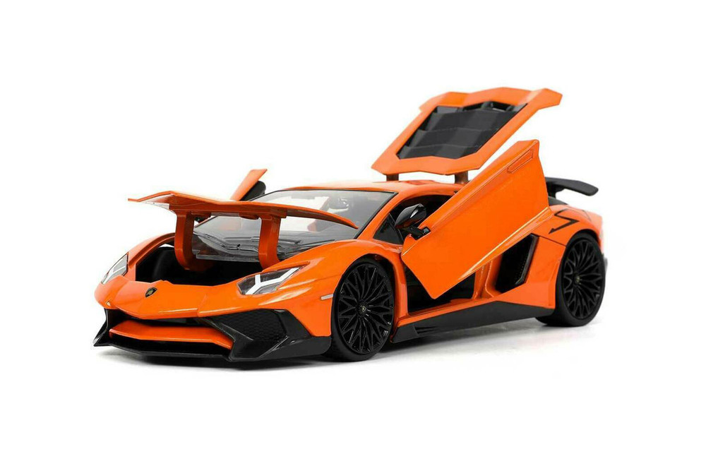 Lamborghini Aventador SV, Orange - Jada Toys 32950/4 - 1/24 scale Diecast Model Toy Car