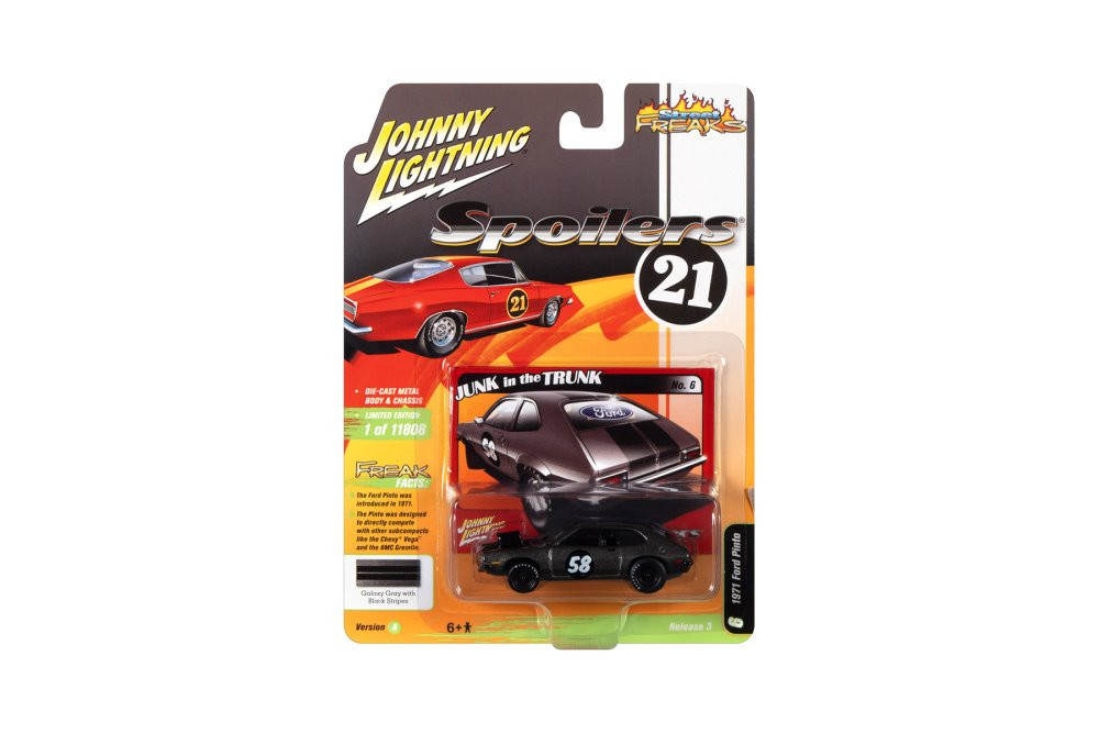 1971 Ford Pinto, Galaxy Gray - Johnny Lightning JLSP183/24A - 1/64 scale Diecast Model Toy Car