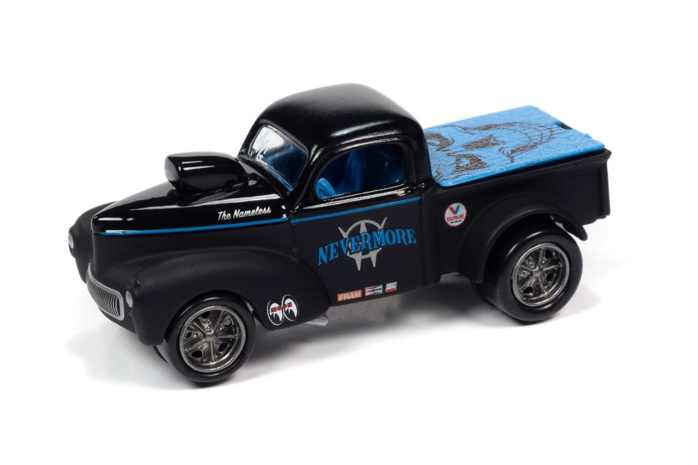 1941 Willys Gasser PickupÂ , Flat Black - JLSP181/24A - 1/64