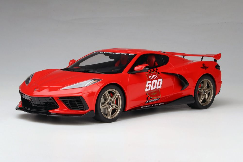 2020 Chevy Corvette Stingray "104th Indy 500", Red - Real Art Replicas 1/18 Diecast Car
