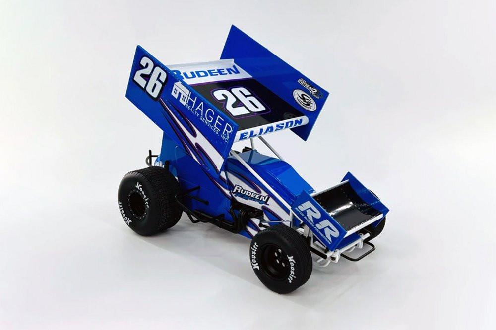 2021 Winged Sprint Car #26 Cory Eliason "Hager Realty" Blue - Acme, 1/18 scale Diecast Car