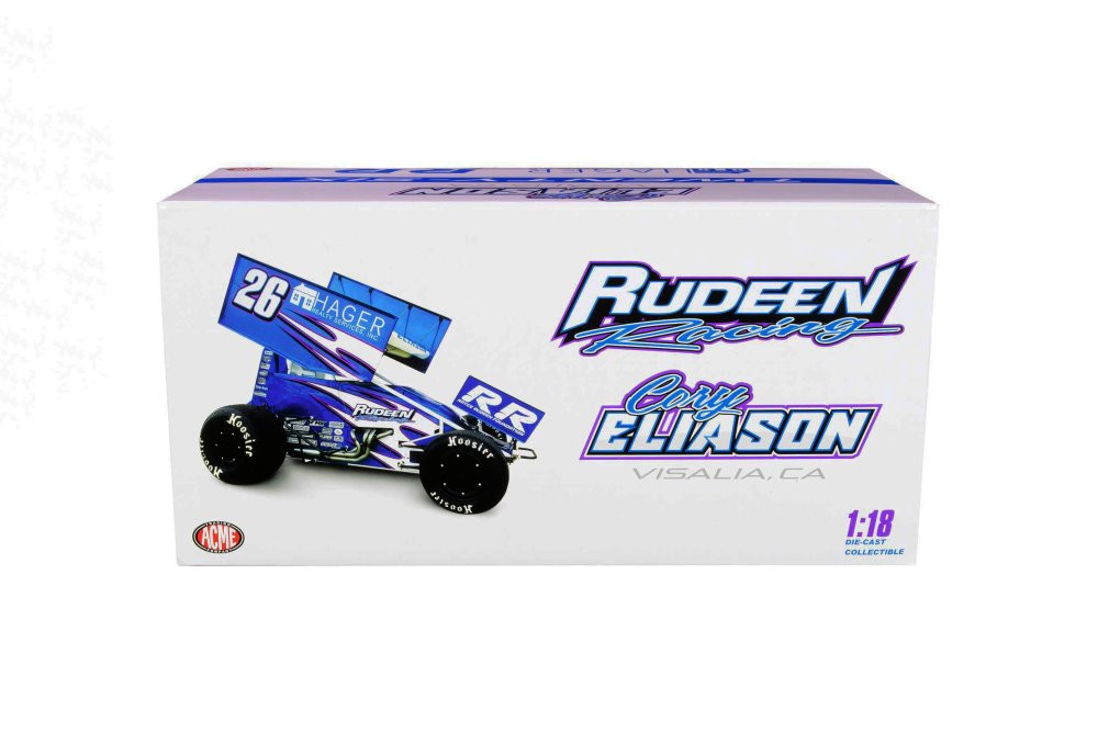 2021 Winged Sprint Car #26 Cory Eliason "Hager Realty" Blue - Acme, 1/18 scale Diecast Car