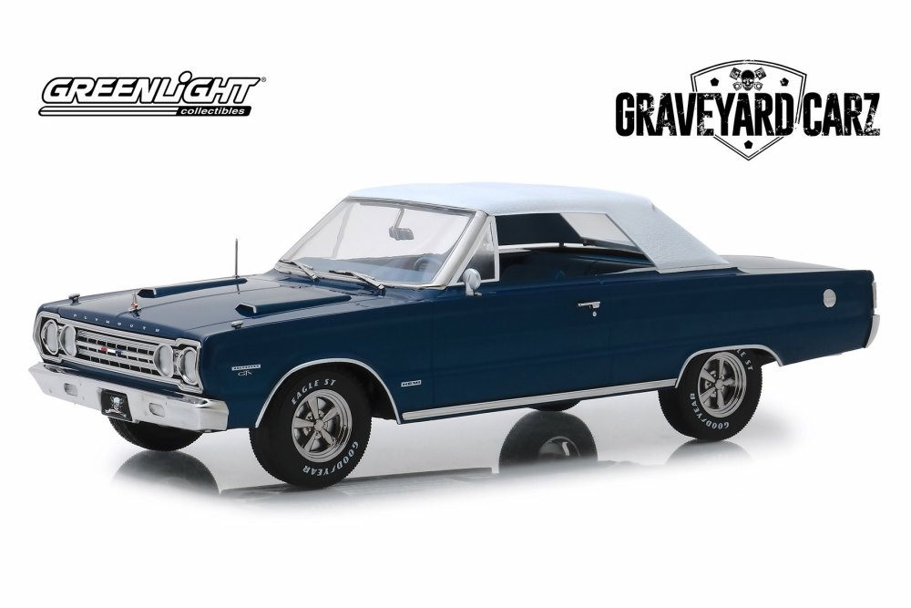 1967 Plymouth Belvedere GTX Convertible, Dark Blue - Greenlight