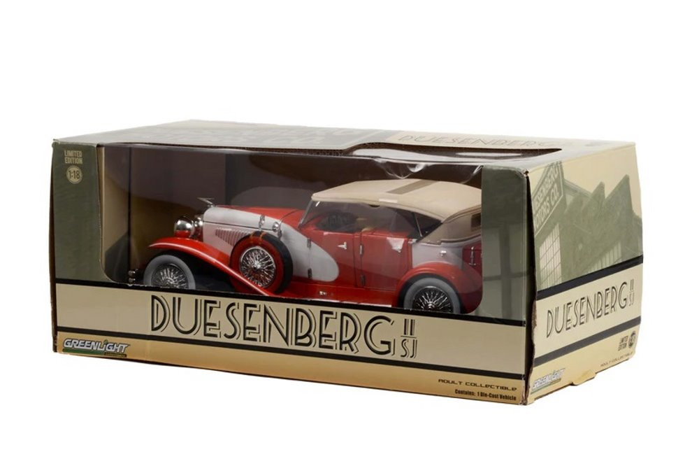 Duesenberg II SJ, Red and White - Greenlight 13627 - 1/18 scale