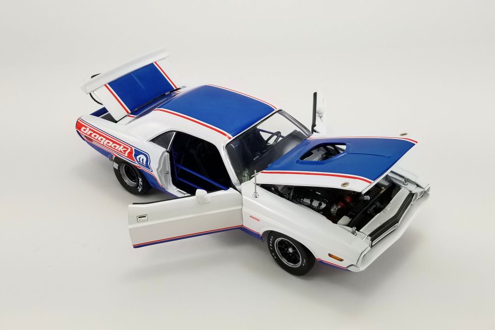 1/18 ACME 1971 Dodge Challenger T/A Pro Stock Moulin Rouge (Pink) Diecast Car Model