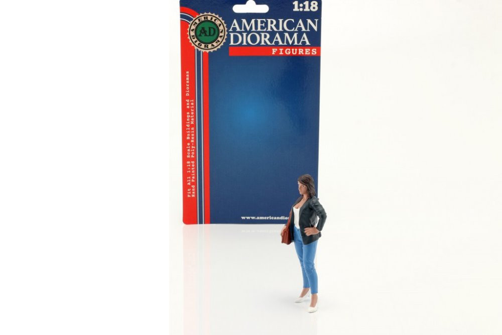 The Dealership - Customer IV, Black and Blue - American Diorama 76312 - 1/18 scale Figurine