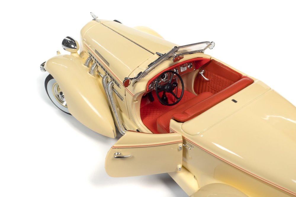 1935 Auburn 851 Speedster, Cream/Ivory - Auto World AW297 - 1/18 scale  Diecast Model Toy Car