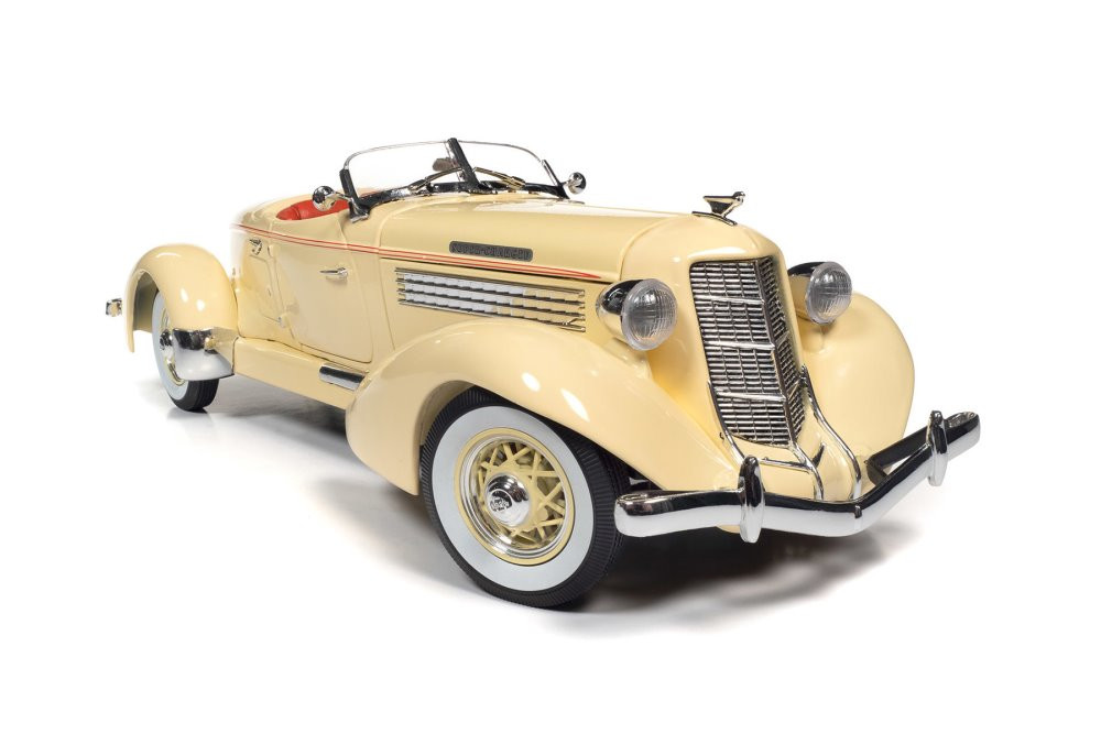 1935 Auburn 851 Speedster, Cream/Ivory - Auto World AW297 - 1/18 scale  Diecast Model Toy Car