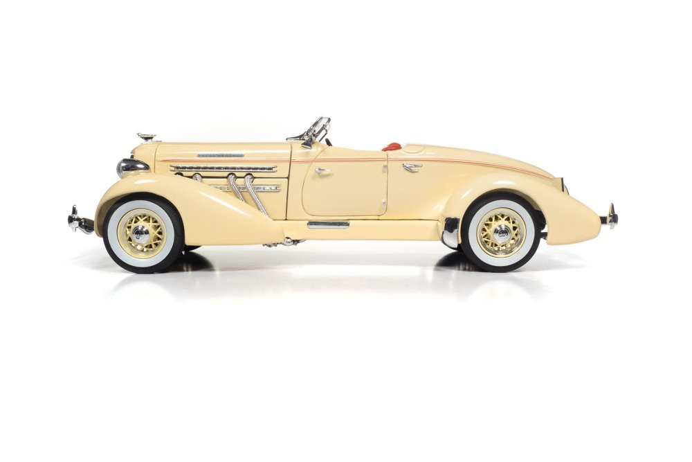 1935 Auburn 851 Speedster, Cream/Ivory - Auto World AW297 - 1/18