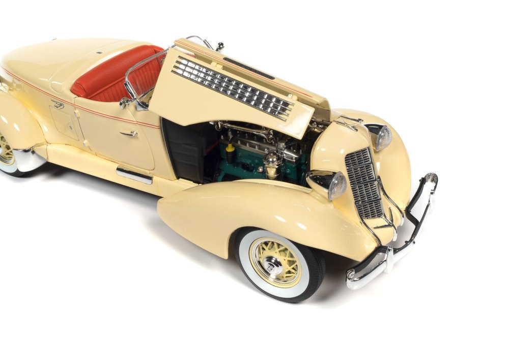 1935 Auburn 851 Speedster, Cream/Ivory - Auto World AW297 - 1/18 scale Diecast Model Toy Car