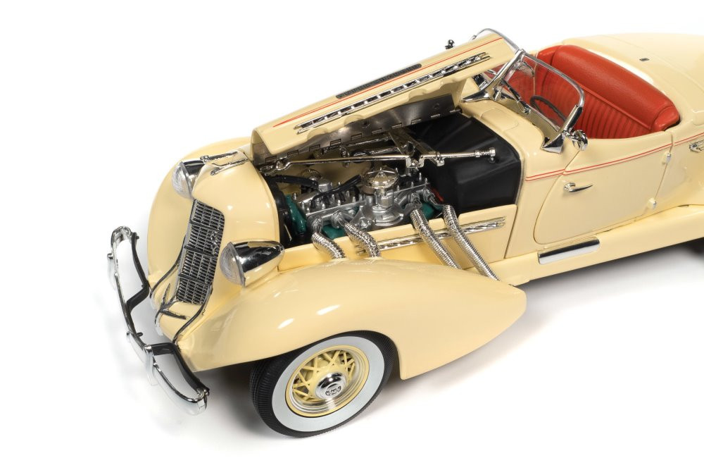 1935 Auburn 851 Speedster, Cream/Ivory - Auto World AW297 - 1/18 scale Diecast Model Toy Car