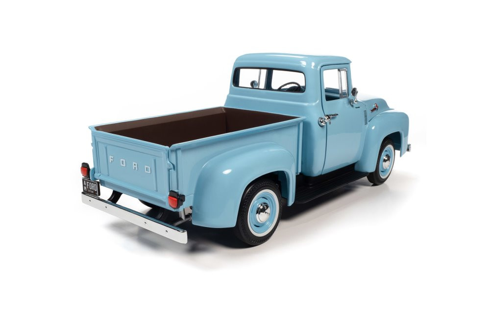 1956 Ford F-100 Mild Custom Pickup Truck, Diamond Blue - Auto