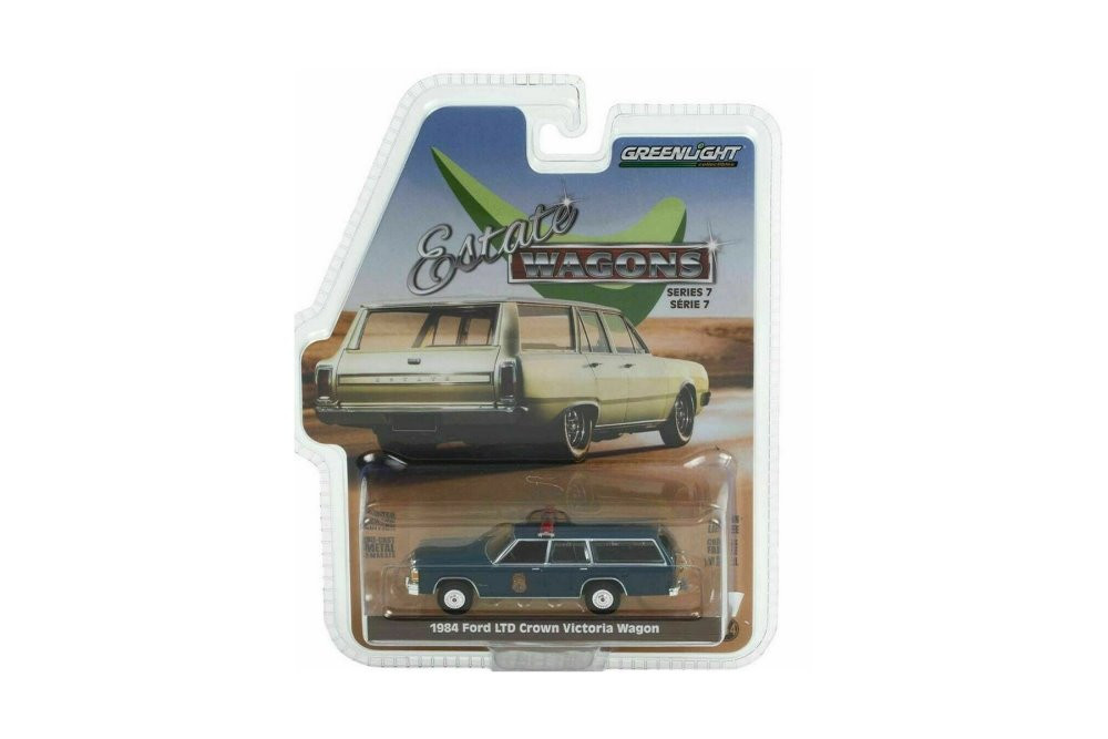 Indianapolis Metropolitan Police Department 1984 Ford LTD Crown Victoria Wagon, Dark Blue - Greenlight 36040F/48 - 1/64 scale Diecast Model Toy Car