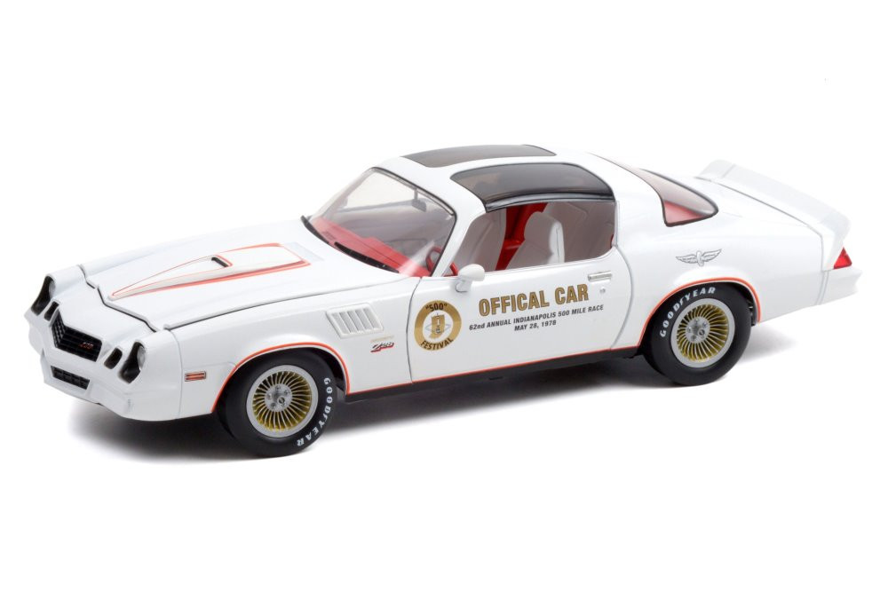 62nd Indy 500 Mile Parade Car 1978 Chevy Camaro Z/28, White -  13598 - 1/18 scale Diecast Car