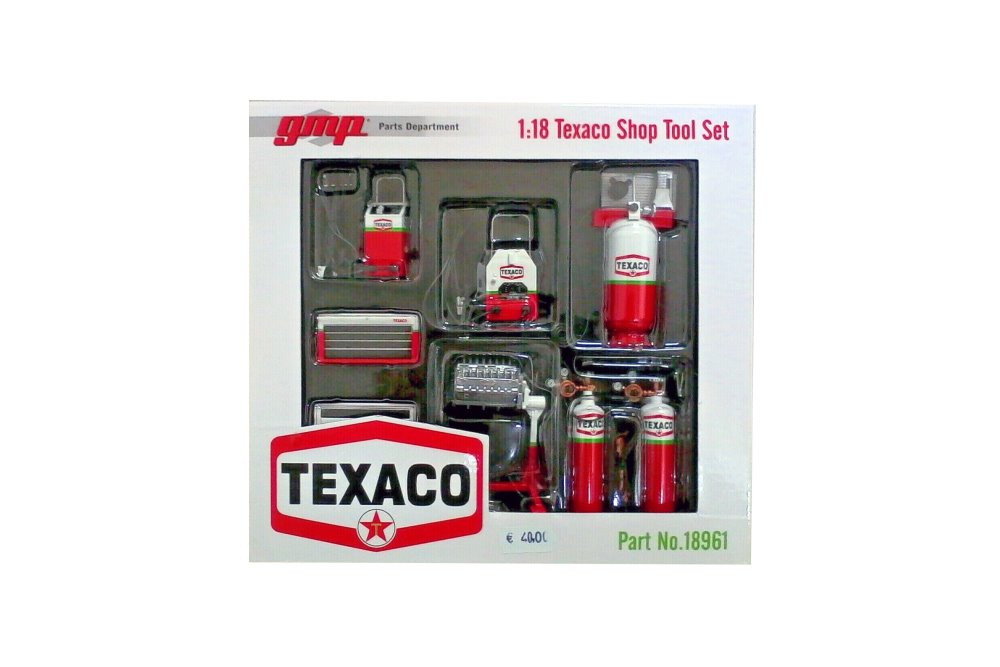Texaco Oil Shop Tool Set #1, Red and White - GMP 18961 - 1/18