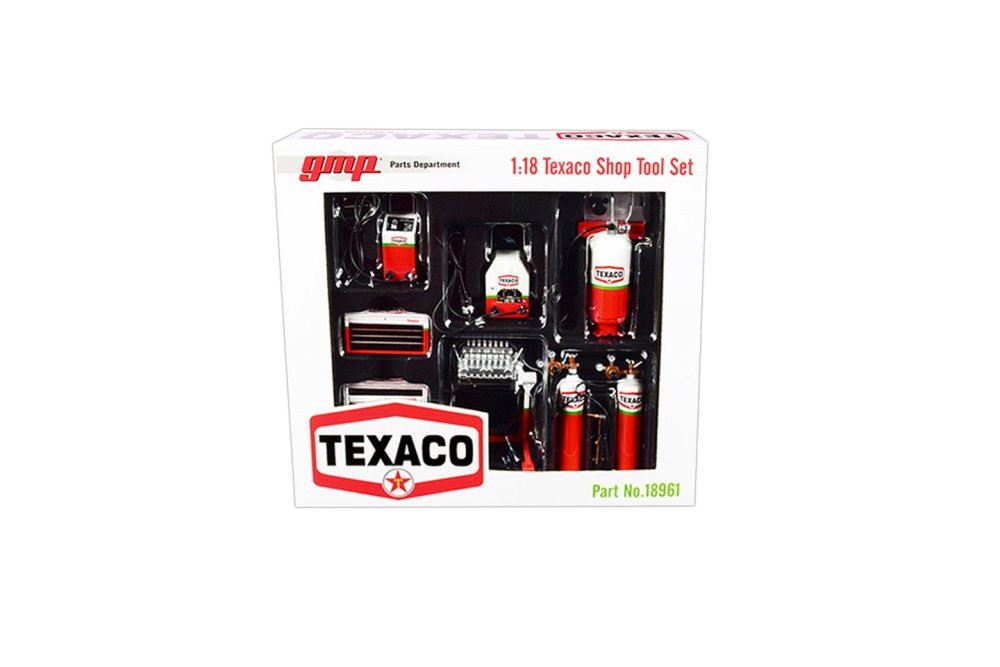 Texaco Oil Shop Tool Set #1, Red and White - GMP 18961 - 1/18