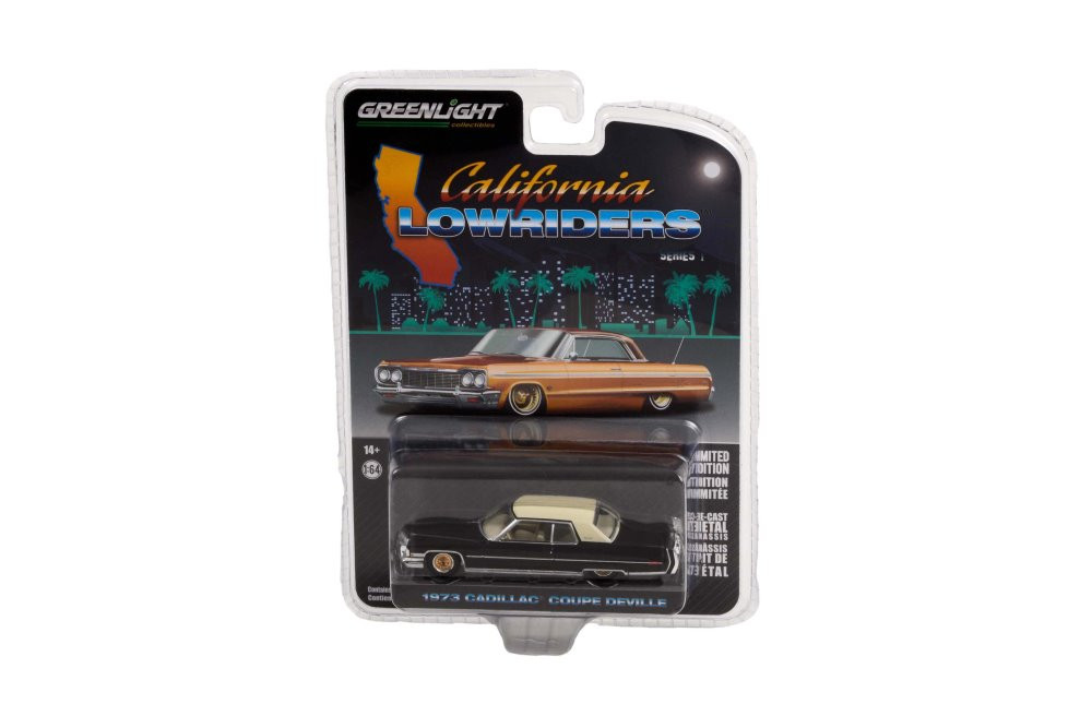 1973 Cadillac Coupe deVille, Black and Cream - Greenlight 63010E