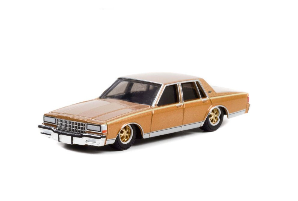 1985 Chevy Caprice, Custom Gold - Greenlight 63010C/48 - 1/64 scale Diecast Model Toy Car