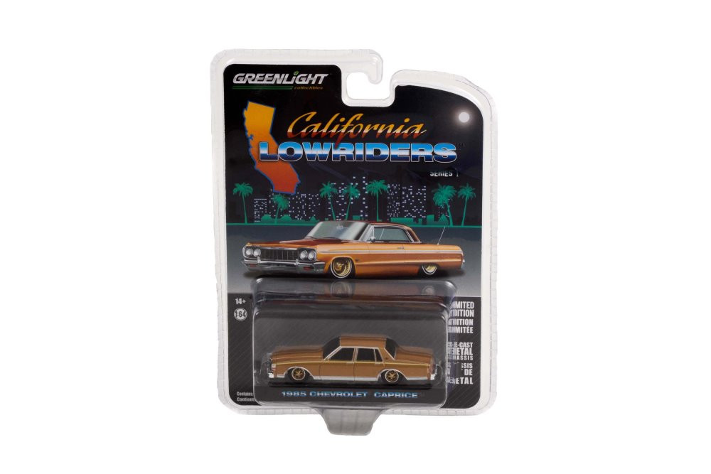 1985 Chevy Caprice, Custom Gold - Greenlight 63010C/48 - 1/64 scale Diecast Model Toy Car
