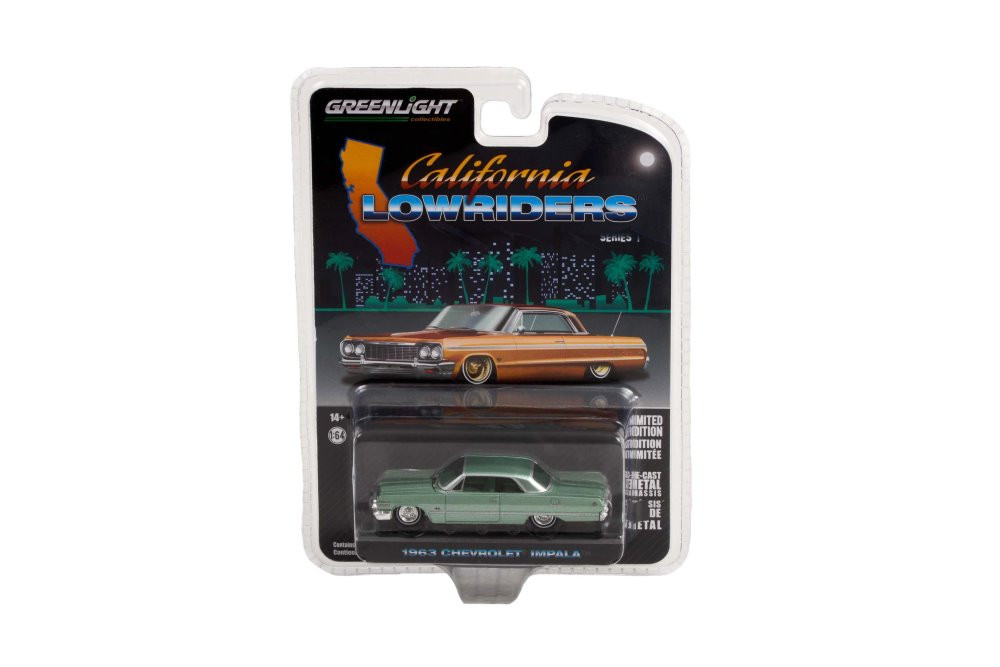 1963 Chevy Impala, Custom Light Green - Greenlight 63010B/48 - 1/64 scale Diecast Model Toy Car