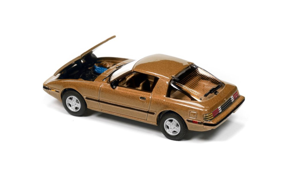 1981 Mazda RX-7, Maya Gold Metallic - Johnny Lightning JLSP191 - 1/64 scale Diecast Car