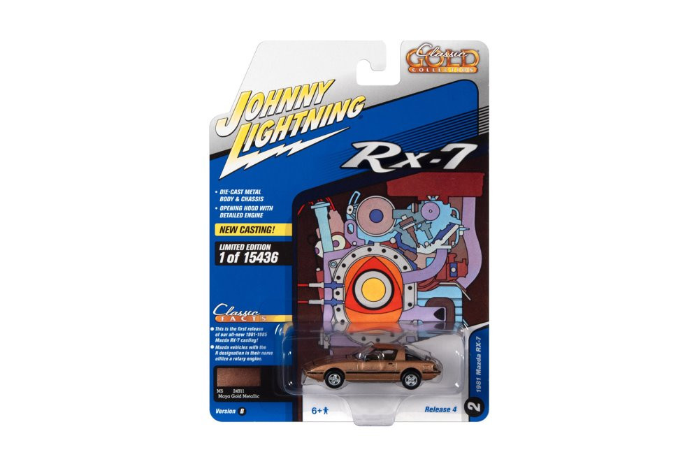 1981 Mazda RX-7, Maya Gold Metallic - Johnny Lightning JLSP191 - 1