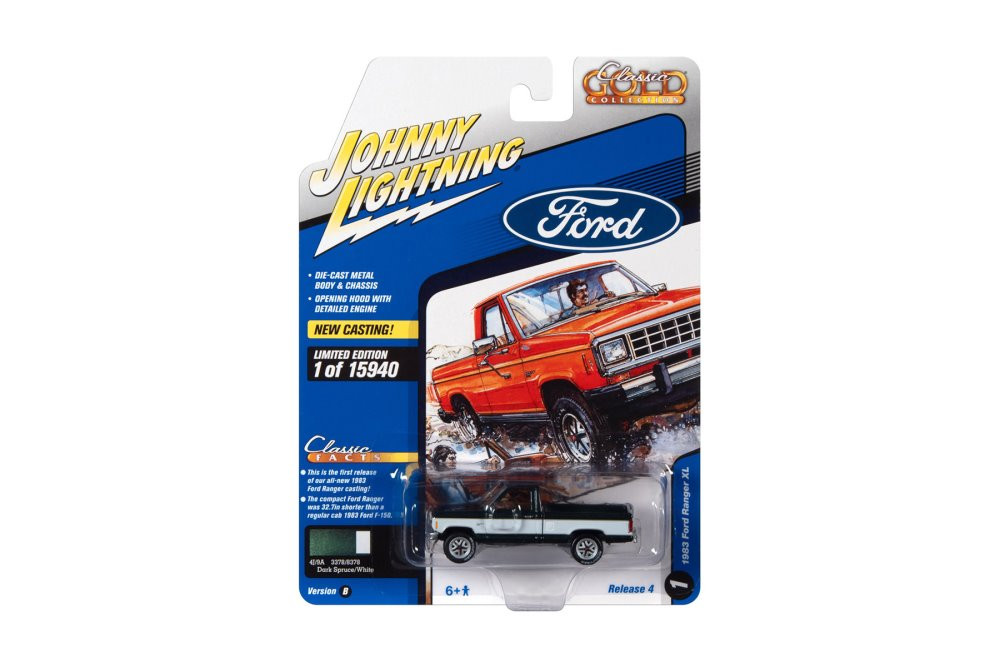 1983 Ford Ranger XL, Green - Johnny Lightning JLSP190 - 1/64 scale Diecast  Car