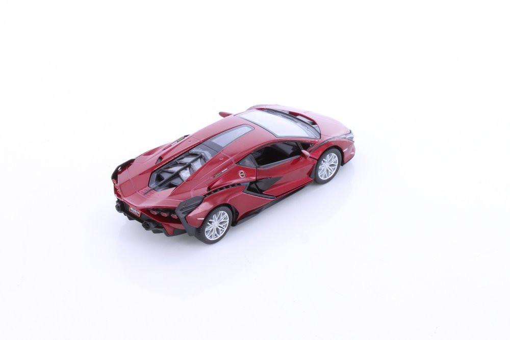 Lamborghini Sián FKP 37 Hardtop, Red - Kinsmart 5431D - 1/40 scale Diecast Model Toy Car