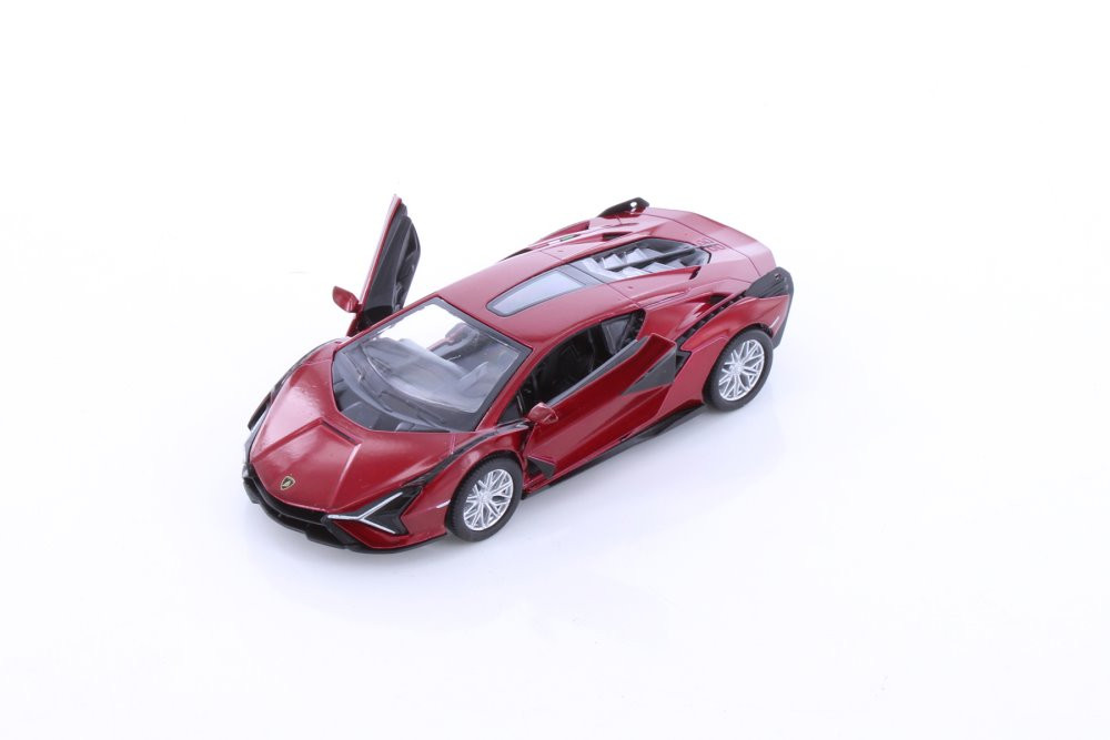 Lamborghini Sián FKP 37 Hardtop, Red - Kinsmart 5431D - 1/40 scale Diecast Model Toy Car