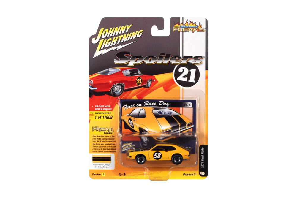 1971 Ford Pinto, Fluorescent Orange - Johnny Lightning JLSP183 - 1/64 scale Diecast Car